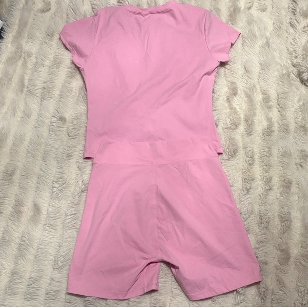 White Fox Season 7 Light Pink Baby Tee and Shorts Tulle Set Size M/L - Picture 9 of 12